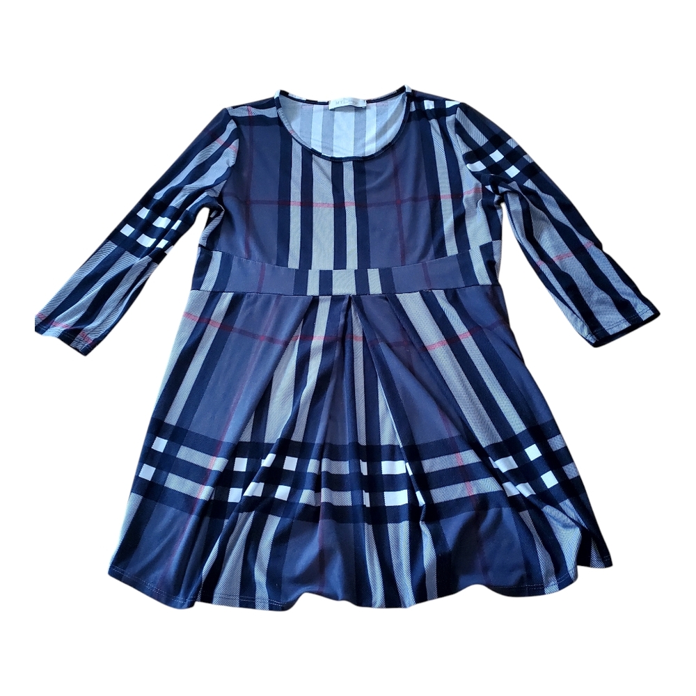 My Bump Luke 2:40 Stylish Plaid Maternity Top Size Small